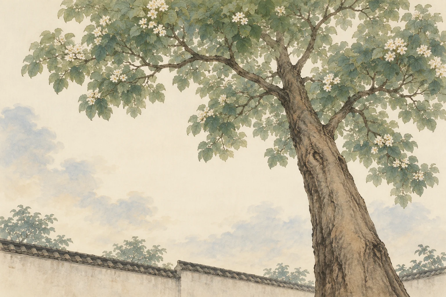 The tall qiu tree
