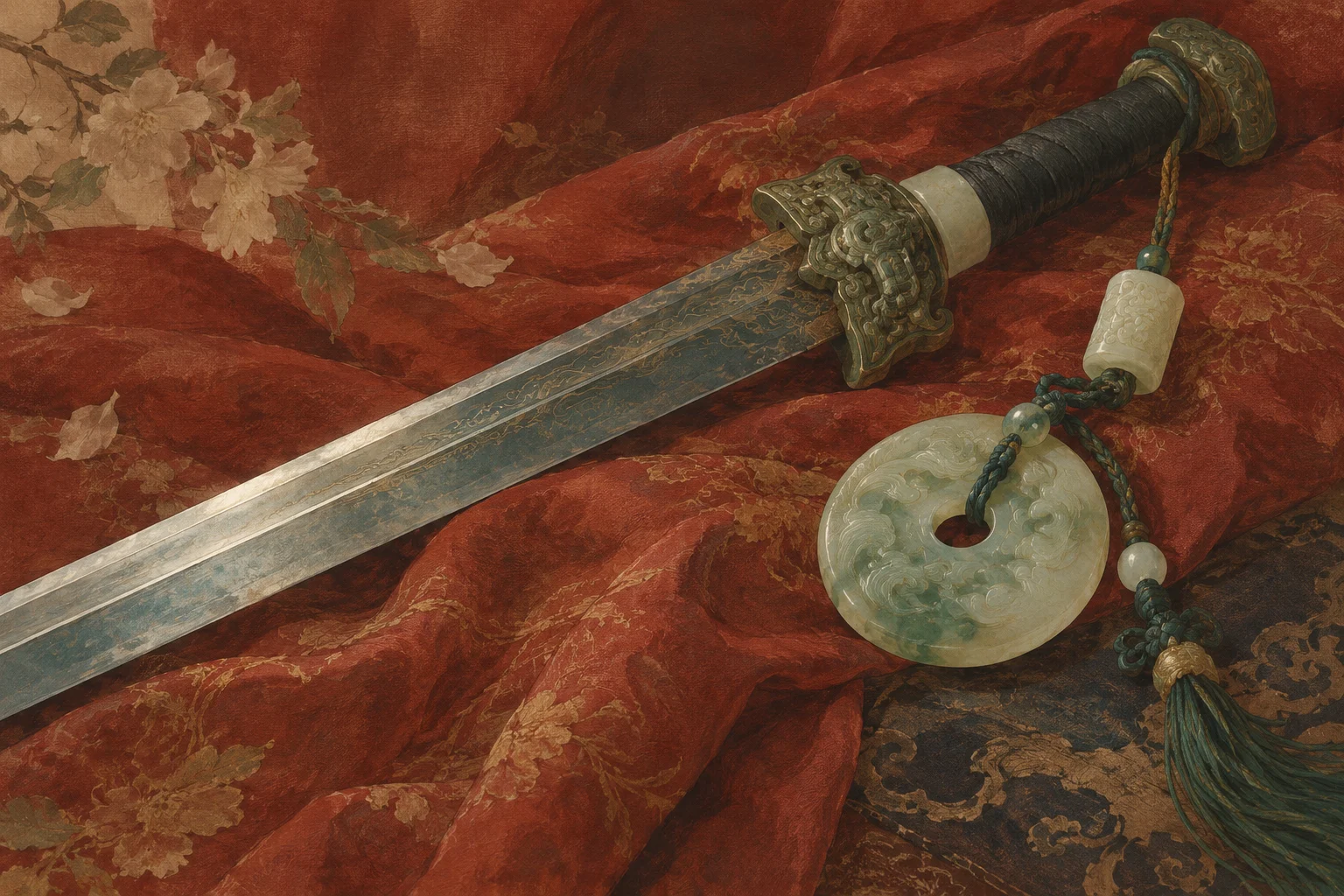The sword and its jade fittings