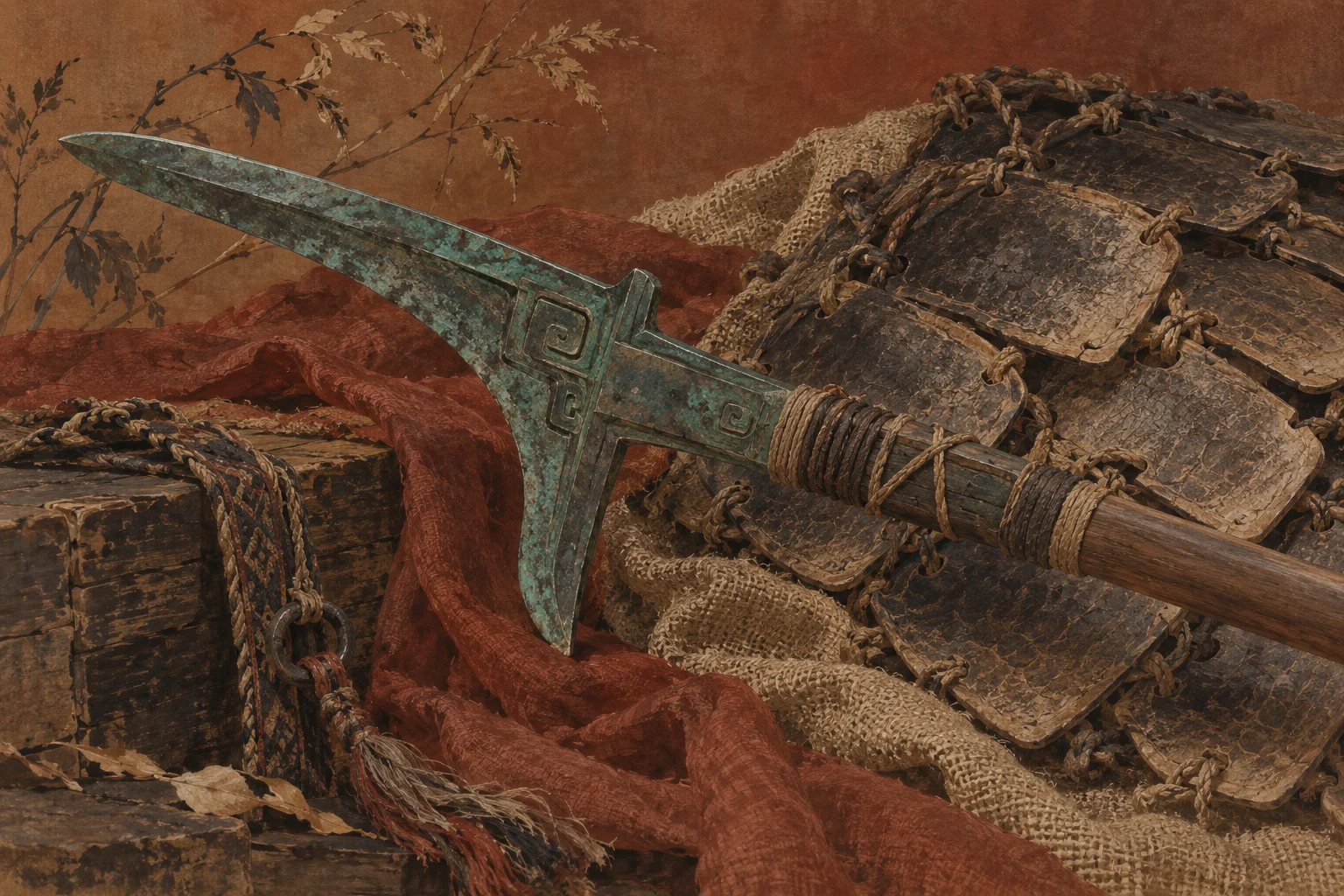 Wu halberds and rhinoceros-hide armour